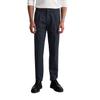 Chinohose MARC O'POLO "aus Bio-Baumwoll-Twill-Stretch", Herren, Gr. 29, Länge 32, blau (schwarz navy), Obermaterial: 98% Baumwolle, 2% Elasthan, unifarben, casual, gerade, unten schmal normal, Hosen