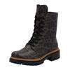 Schnürstiefelette RIEKER "Rieker Stiefelette Lederimitat", Damen, Gr. 41, grau, Lederimitat, casual, Schuhe