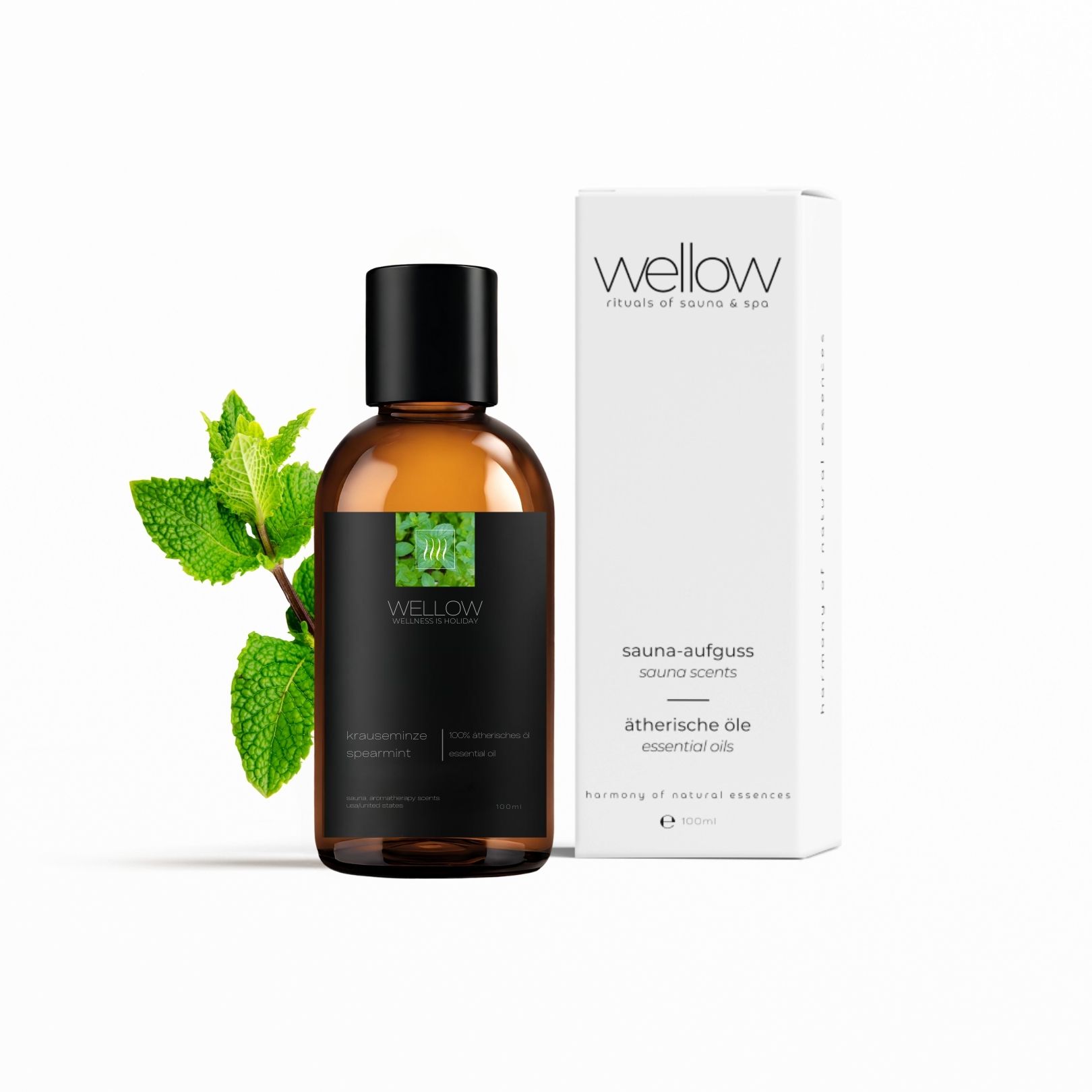Wellow Olio essenziale Menta crispa 100 ml
