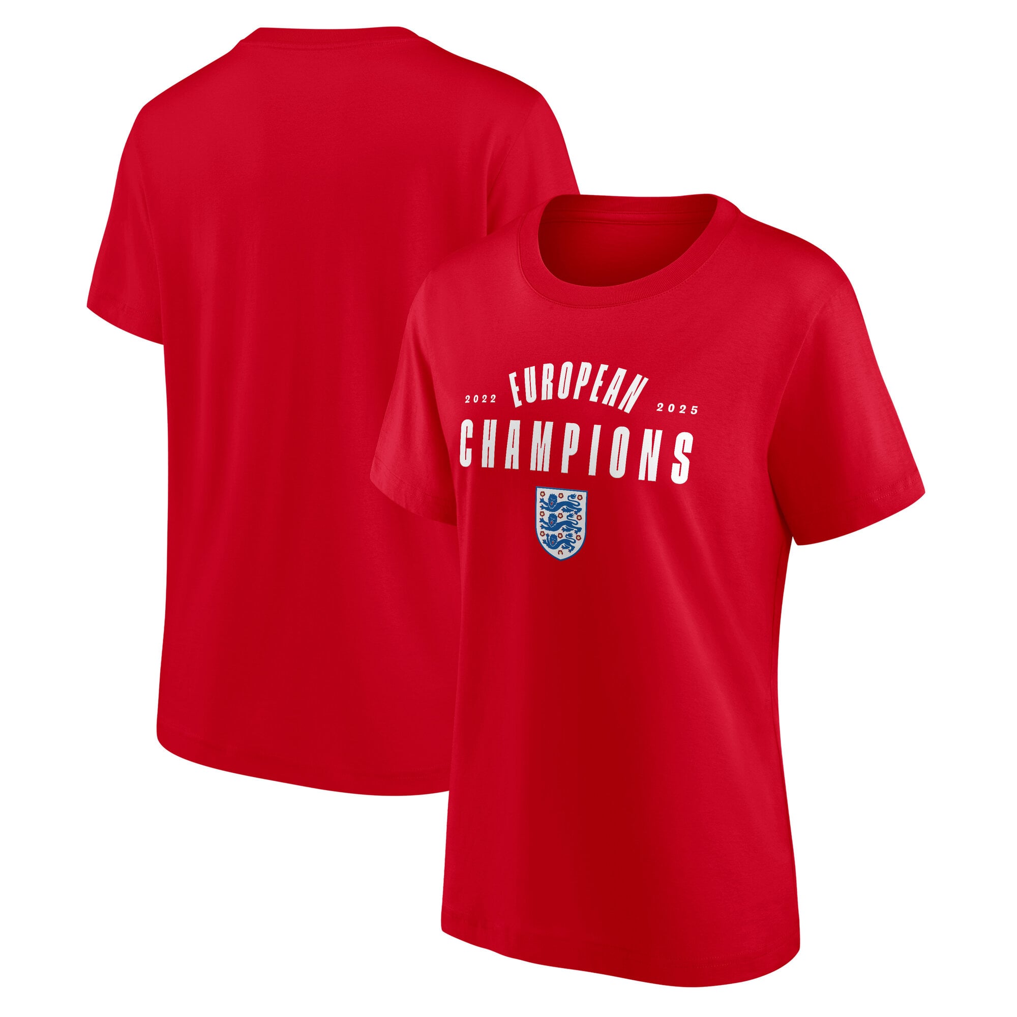 England Lionesses Stack Sieger T-Shirt - Athletic Rot - Damen