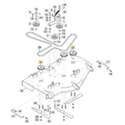 Messerwellenflansch Traktor Modelle ZT5132T original Stiga 118830346/0 Image