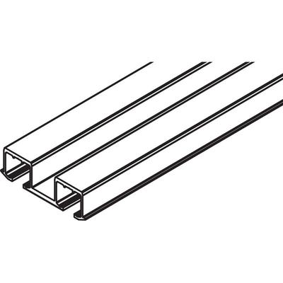 Doppellaufschiene Clipo 26/36 zum Schrauben Alu eloxiert l= 2500 mm - Hawa Image