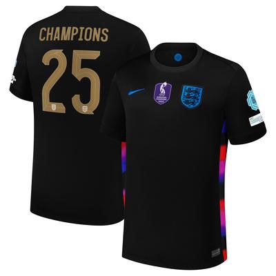 England Lionesses Nike Stadium Auswärtstrikot 2025 mit Aufdruck Champions 25 Image