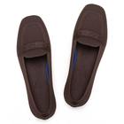 Frank Mully Womens Square Toe Loafers Comfortable Office Work Shoes Cute Penny Loafers Slip On Walking Driving, dark brown, 8 UK