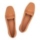 Frank Mully Womens Square Toe Loafers Comfortable Office Work Shoes Cute Penny Loafers Slip On Walking Driving, orange, 8 UK