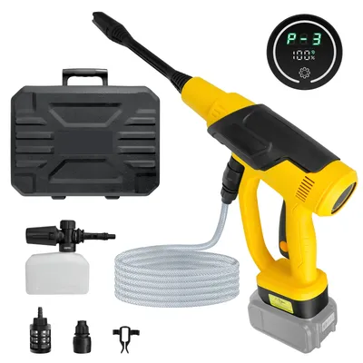 Brushless Electric Pressure Washer 653PSI Cordless Portable Power Washer 3-Speed LCD Display for Dewalt 20V Battery (No Battery)