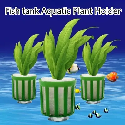 10pcs Aquatic Plants Fixed Set Aquarium Plant Fixed Basket with Suction Cup Fish tank Aquatic Plant Holder Landscape Accessories