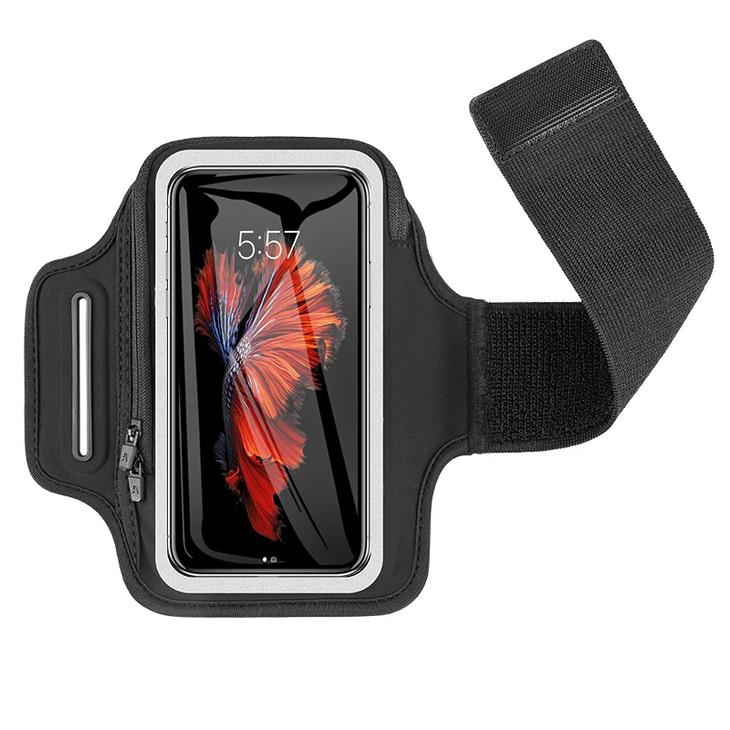 HAISSKY Reißverschluss Sport Lauftaschen Armbandtasche für iPhone 17 16 Pro Max 16E 17 Air 15 14 Samsung Xiaomi Outdoor Fitness Armtasche Image
