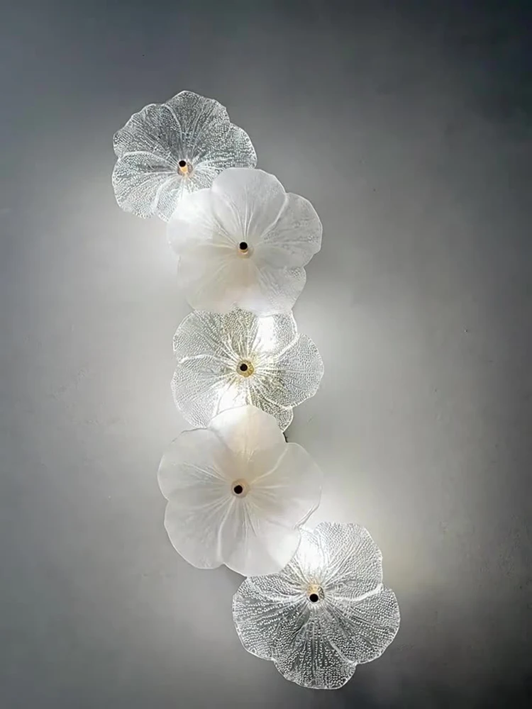 Französische leichte Luxuslampe im cremefarbenen Stil für Wohnzimmer, Glas, Flur, Nachttisch, Gang, Eingang, Schlafzimmer, hochwertige Restaurant-Wandlampe