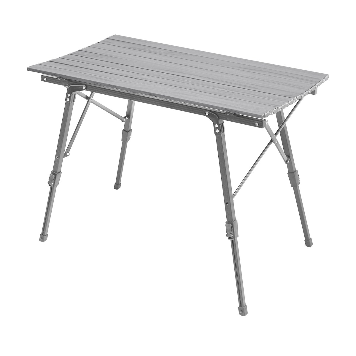 JAWINIO Gartentisch klappbar Falttisch höhenverstellbar Aluminium Silber Image