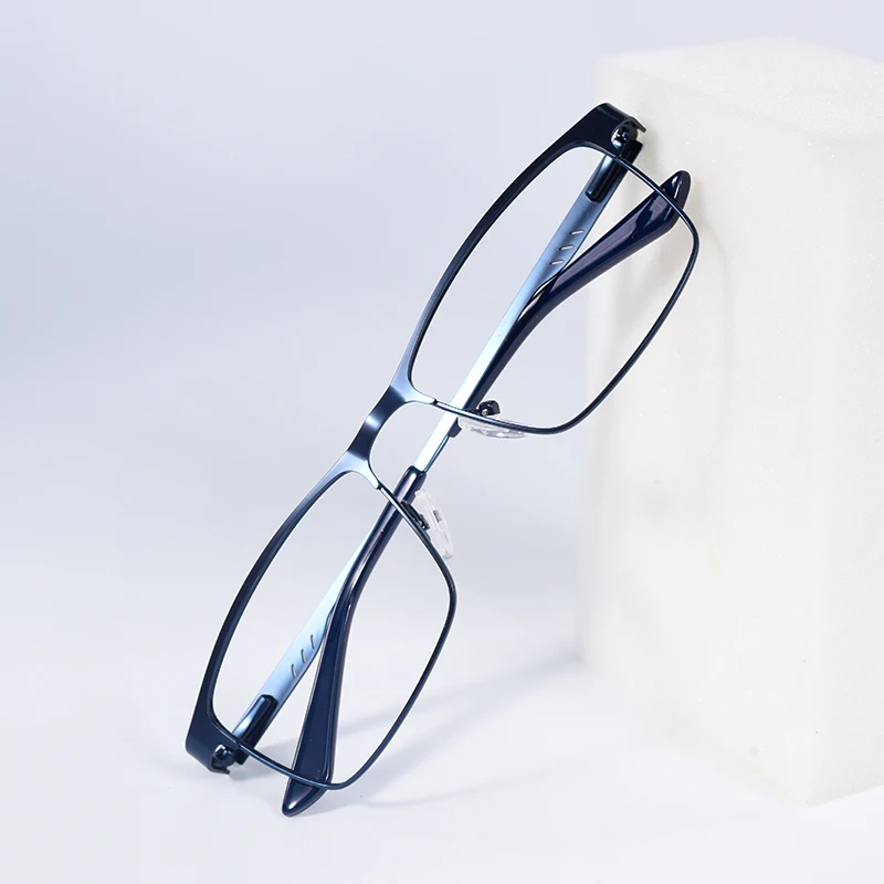 Männer Metall Lesebrille Rezept Blau Licht Blockieren Linsen Brillen Oversize Brillen Rahmen + 75 + 125 + 175 + 225 + 275 + 3,5 Image