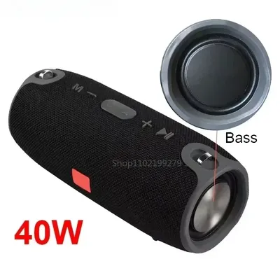 3600 mAh 40 W TWS Bluetooth-Lautsprecher, wasserdicht, tragbar, PC-Säule, Bass, Musik-Player, Subwoofer, Boombox mit BT AUX, TF, USB Image