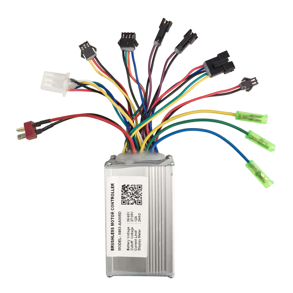 Ebike Bürstenloser Motorcontroller X863-AA005D 36V 48V 12A für 2HAO Protokoll Elektroroller MTB Zubehör Geschwindigkeitsregler Image