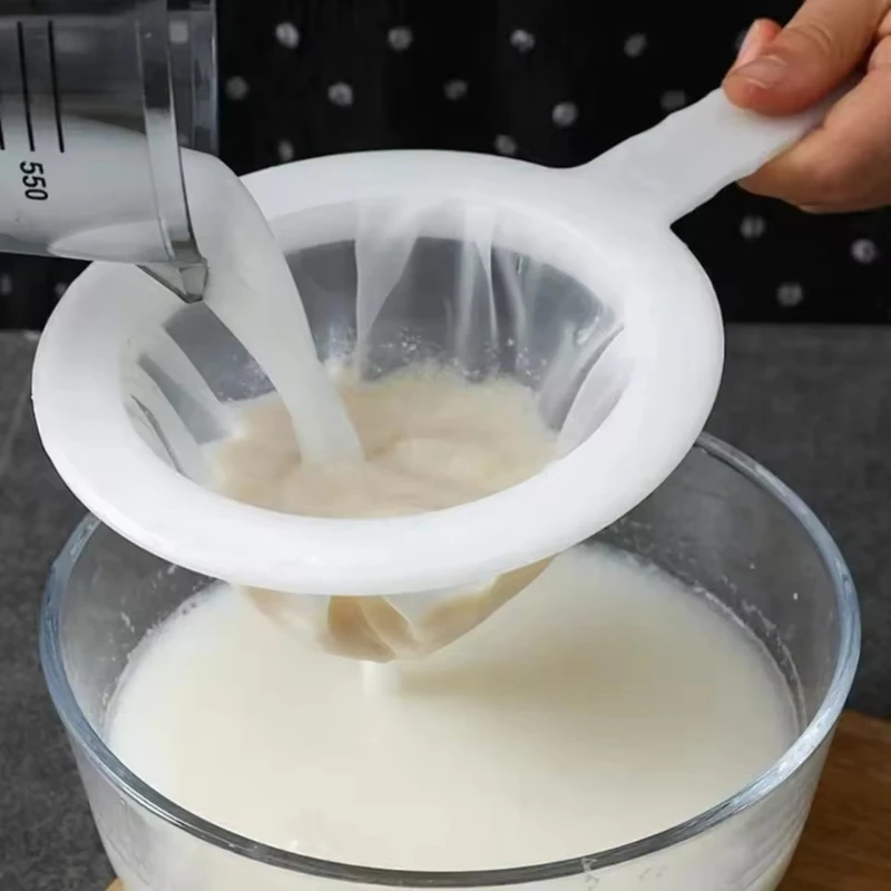 Nylon Ultra-fine Filter Mesh Sieve Soy Juice Coffee Milk Food Strainer Spoon Kitchen Gadgets 120/200/400 Mesh Filter