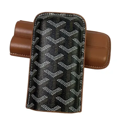 Two cigar cases Goya cigar leather case storage bag Leather cigar bag Cigar moisturizer