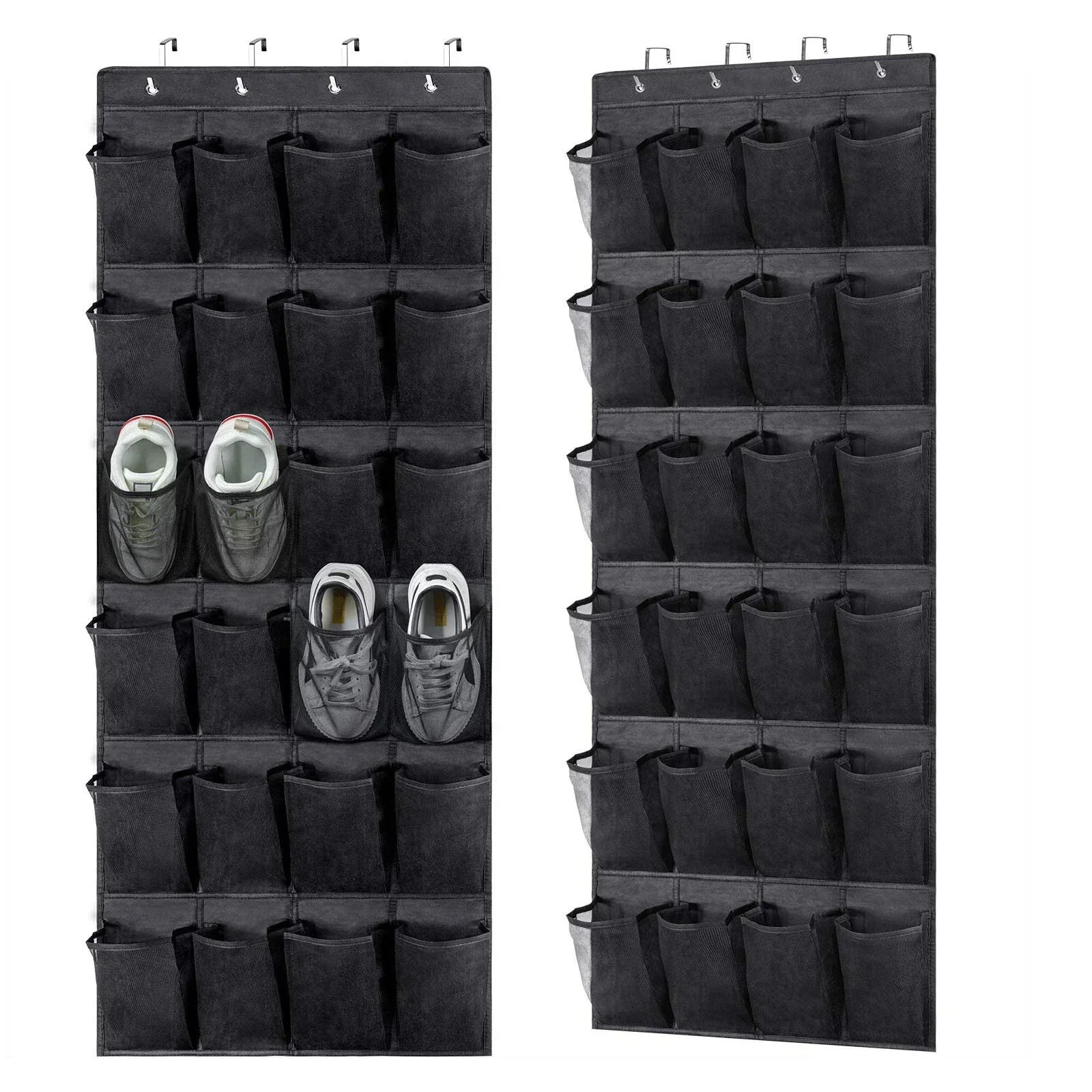 Schuhregal über der Tür mit 24 großen Netztaschen, hängender Schuh-Organizer für Schrank, hängendes Schuhregal, Halter, Aufhänger