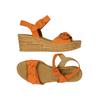 Gabor Damen Sandale, Gr. 8, orange, Leder