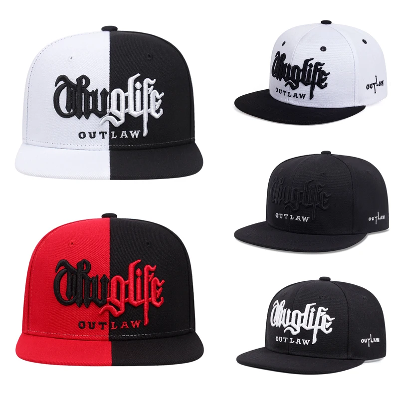 Neue Kinder Thug LIFE Flat Edge Hut männer Straße Hip Hop Hut frauen Outdoor Radfahren Angeln Sonnenschirm Einstellbare baseball Hut Image