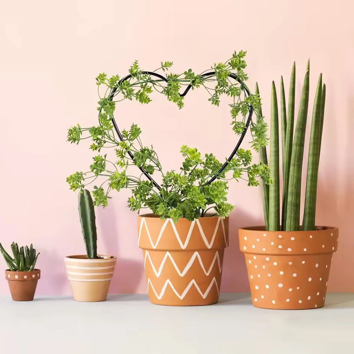 Gartenspalier Pflanze Eisen Kletterpflanze Unterstützung mit schwarzer rostfreier Beschichtung für Blumenreben im Innenbereich zur Dekoration Image