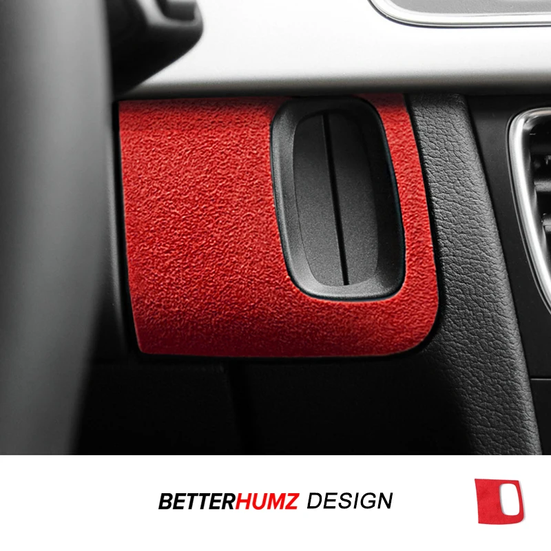 Für Audi A4 B8 A5 2009–2016, hergestellt aus Alcantara, Mittelkonsole, Schlüsselloch-Panel, Verkleidung, Schutzaufkleber, Auto-Innenraum-Tuning-Zubehör Image