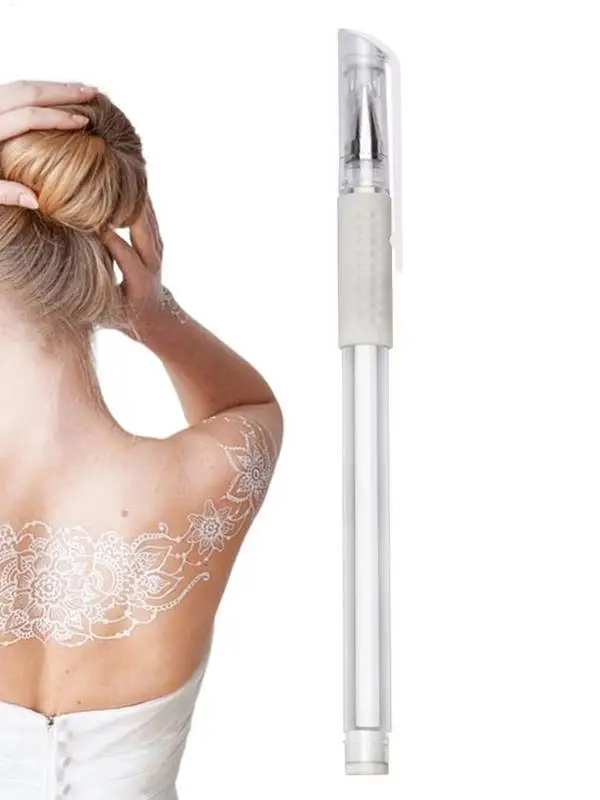 Hautmarkierungsstift Augenbrauen PMU Microblading Umrissstift Filzstift Weiße Augenbrauenposition Mapping Bleistift Weißer Markierungsstift Image