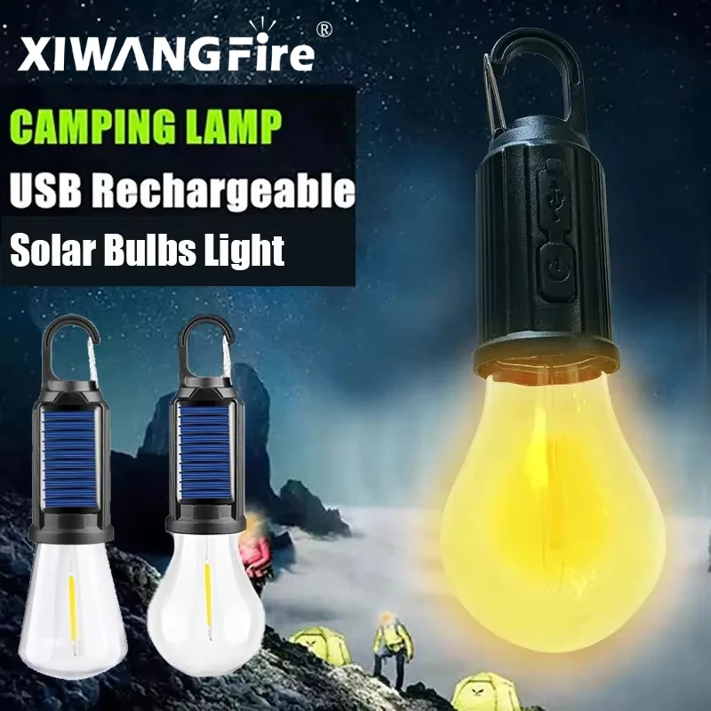 LED-Campingleuchte Typ C, USB wiederaufladbar, wasserdicht, 400 mAh, 100 lm, Zeltleuchte mit Haken, 3 Modi, Außenbeleuchtung Image