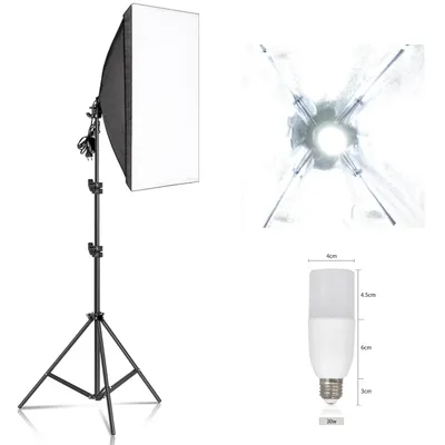 SH 50x70CM Photography Softbox Lighting Kits Professional Continuous Light System Equipment For Photo Studio