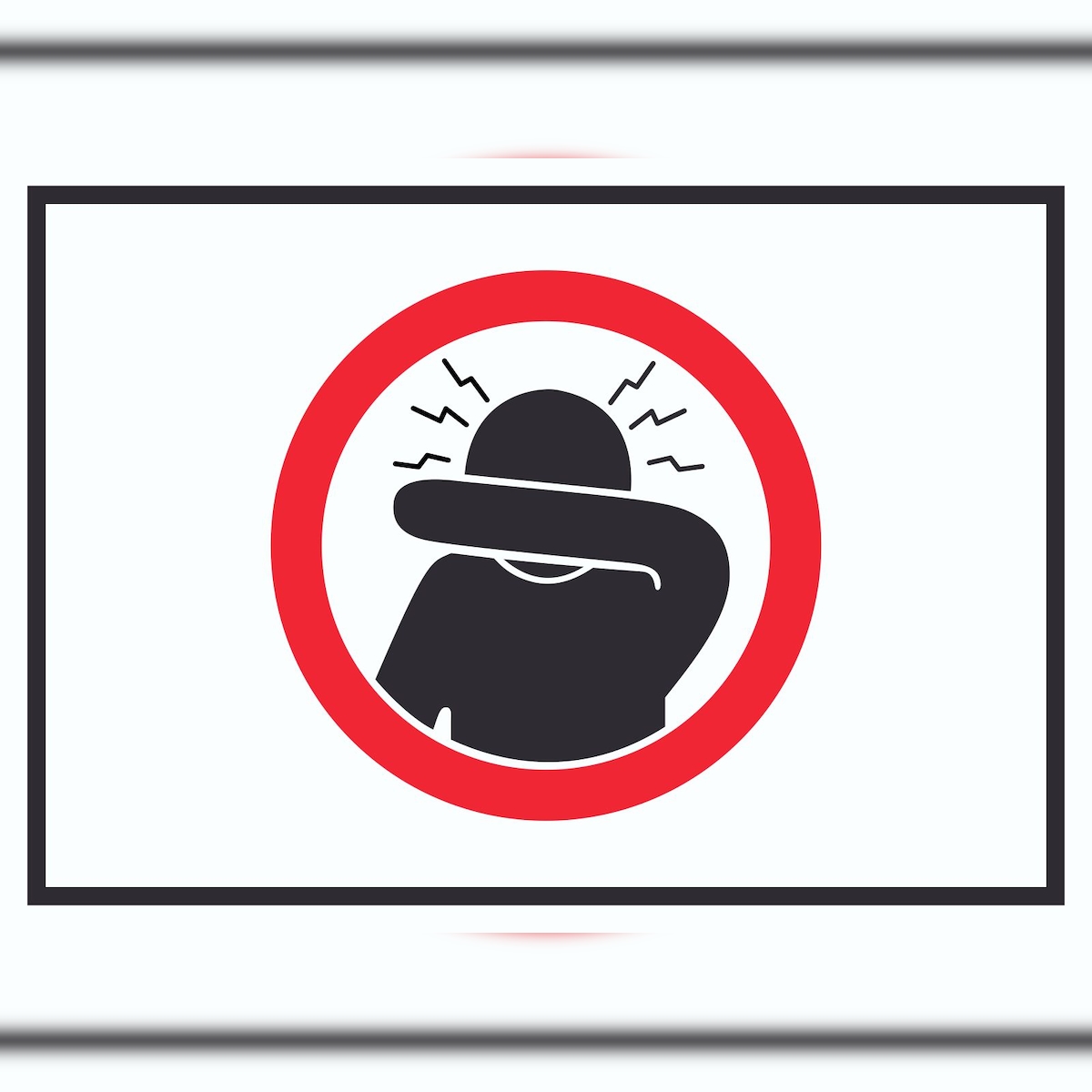 HB-Druck Husten und Niesetikette beachten Symbol Schild A0 Rückseite selbstklebend Image