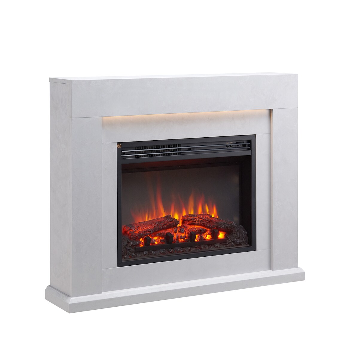 Elektrokamin BALDERIA Apollon - Standkamin mit Heizung - Betonoptik Image