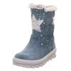Winterstiefel SUPERFIT "FLAVIA WMS: Mittel", Kinder, Gr. 26, silber (hellblau, silberfarben), Veloursleder, Polyester, Leder, casual, Schuhe, Snowboots mit wasserdichter GORE-TEX, Größenschablone zum Download