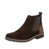Chelseaboots RIEKER, Herren, Gr. 43, braun (dunkelbraun), Veloursleder, Nubukleder, elegant, Schuhe, Stiefelette, Casual-Boots in schmaler Form