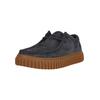 Schnürschuh CLARKS "Torhill Lo", Herren, Gr. 47, blau, casual, Schuhe, mit authentischer gerippter Sohle