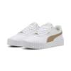 Sneaker PUMA "Carina 3.0 Day Night Sneakers Damen", Gr. 36, weiß (weiß gold), Obermaterial: Textil, Synthetik; Futter: Textil; Innensohle: Textil; Laufsohle: Gummi, Schuhe
