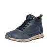 Sneakerboots RIEKER, Herren, Gr. 47, blau (dunkelblau), Veloursleder, Glattleder, casual, Schuhe, Schnürboots, High Top Sneaker, Schnürschuh mit Innenreißverschluss