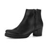Stiefelette GABOR "ATHEN", Damen, Gr. 42, schwarz, Glattleder, unifarben, Basic, Schuhe, Blockabsatz, Ankleboots mit Zierreißverschluß