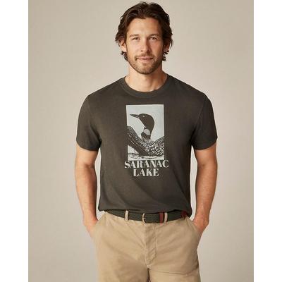 "Vintage-Wash Cotton "Saranac" Graphic T-Shirt"