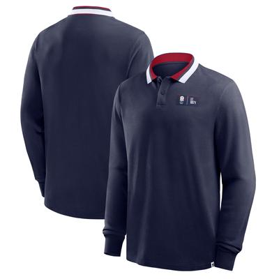 England Rugby Langarm-Rugby-Polo – Marineblau Image