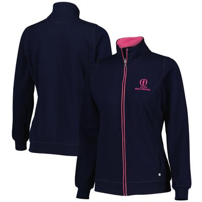 The 153rd Open Royal Portrush Proquip Millie Full Reißverschluss Midlayer - Marineblau/Rosa - Damen Image