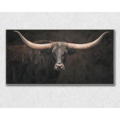 La Casa »Texas Longhorn« Ölbild gerahmt 140x70 cm Image