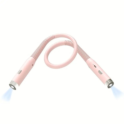 Nackenleselicht mit 3 Helligkeitsstufen Farbmodi, über USB wiederaufladbar, flexible Arme, freihändiges Buchlicht zum Lesen vor dem Schlafengehen, Stricken, Basteln – ideales Geschenk für Image