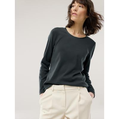 Walbusch Damen Baumwollshirt Satindetail Schwarz noch offen: Muster Image