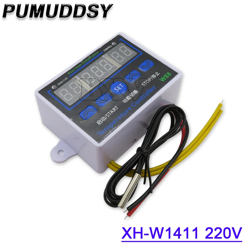 XH-W1411 220V Thermostat LED Digitaler Temperaturregler 10A Schalter Thermometer Smart Temperaturregler W88 W1411 Image