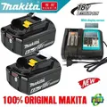 Batteria originale Makita 18v con caricabatterie ricaricabile agli ioni di litio per BL1850 BL1880 BL1860B LXT400 Utensile elettrico Makita 18 v Batteria