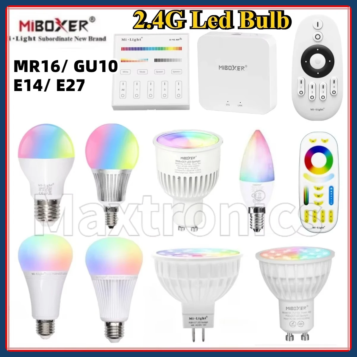 NEUE MR16 GU10 E14 E27 Miboxer 2,4G Led-lampe Led Licht 4W 5W 6W 9W 12W CCT RGB + CCT Drahtlose Wifi Fernbedienung LED Strahler