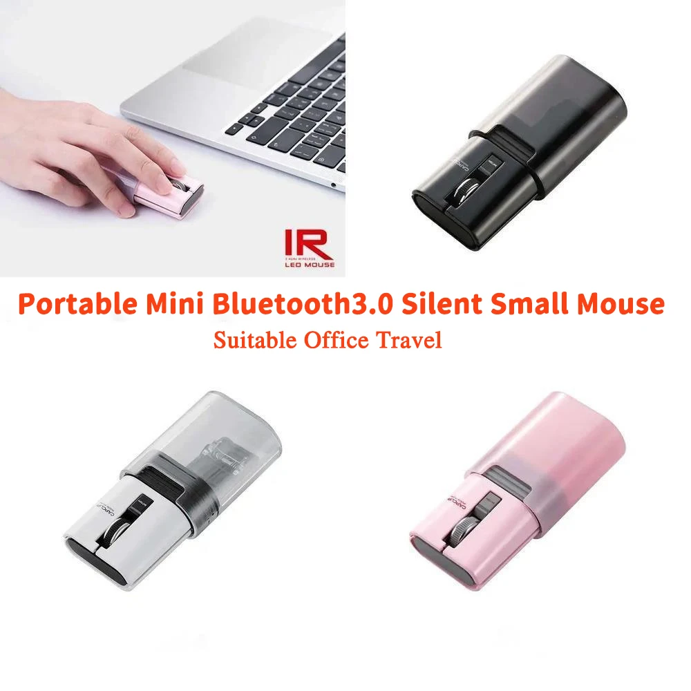 2025 Neue kabellose Mini-Maus, Bluetooth 5.0, wiederaufladbar, tragbar, optische Maus für iPad, MacBook, PC, geeignet für Büro, Reisen Image