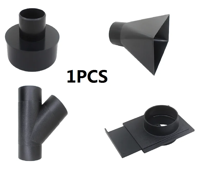 Staubsammler-Armaturen, Holzbearbeitung, Schocktor, Staubsammler, Haube, Luftrohr, Reduzierstück, Gelenkventil, Staubsauger, Sauganschluss Image