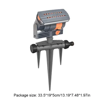 Oscillating Sprinkler Lawn Swing Sprinkler 16 Nozzles Watering Irrigation System Adjustable Flow Watering Device for Large Area