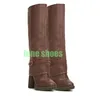 Dame Vintage Retro Chunky Heel Turn-Over Stiefel Pu Schnalle Riemen Neu Kommen Runway Mary Janes Gladiator Stiefel Schuhe Größe 34-46