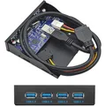 USB HUB 19 + 1 20Pin 4 Porte USB 3.0 Pannello frontale Staffa combinata Adattatore hub USB 3.0 per PC desktop 3.5 "FDD Floppy Disk Drive Bay NUOVO