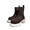 Herren Chelsea Stiefel Plattform Mann High Top Sneakers Gothic Heels Wildleder Leder Luxus Vintage Trendy Designer Schuhe